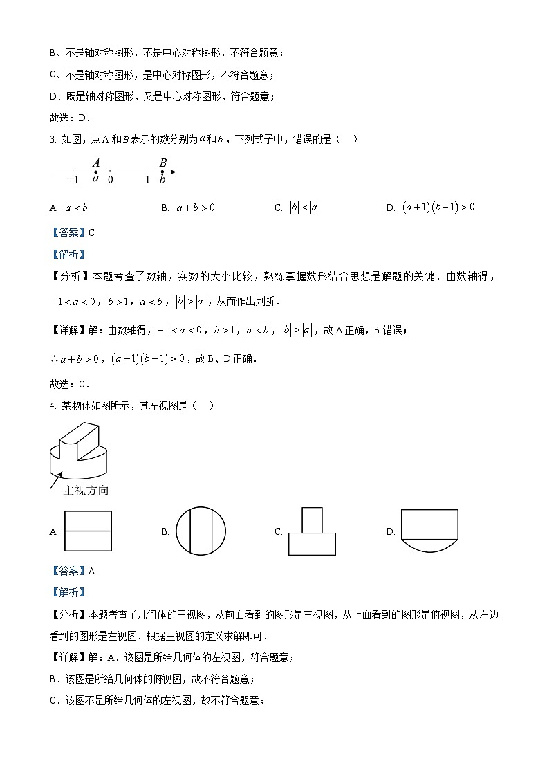 2024年山东省潍坊市昌邑市中考一模数学试题(解析版)第2页