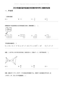 2024年重庆渝中区重庆市巴蜀中学中考二模数学试卷