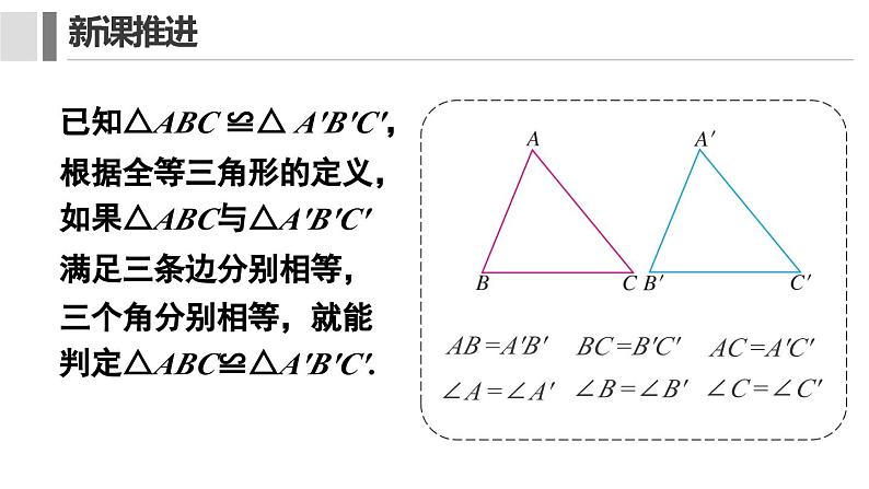 12. 2.1 三角形全等的判定 课件 2024-2025学年人教版数学八年级上册第5页