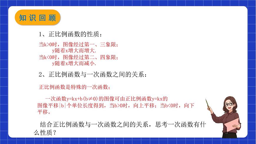 滬教版數(shù)學(xué)八年級(jí)下冊(cè)20.3.1《一次函數(shù)的性質(zhì)》（教學(xué)課件）第2頁(yè)