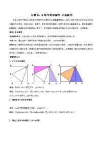 中考数学专题练习16 全等与相似模型-半角模型
