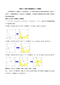 中考数学专题练习18 全等与相似模型之十字模型