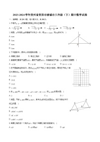 2023-2024学年贵州省贵阳市清镇市八年级（下）期中数学试卷（含解析）