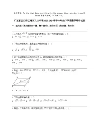 广东省江门市江海区礼乐中学2023-2024学年八年级下学期数学期中试题