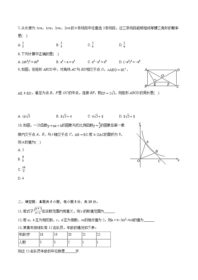 2024年广东省汕头市潮南区司马初级中学中考数学一模试卷(含详细答案解析)第2页