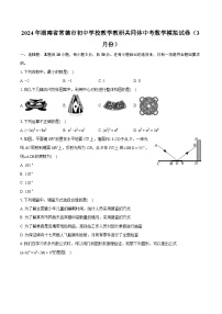 2024年湖南省常德市初中学校教学教研共同体中考数学模拟试卷（3月份）（含详细答案解析）