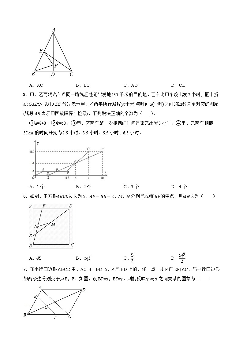 2024年中考数学压轴题精选专项突破-一次函数综合第2页