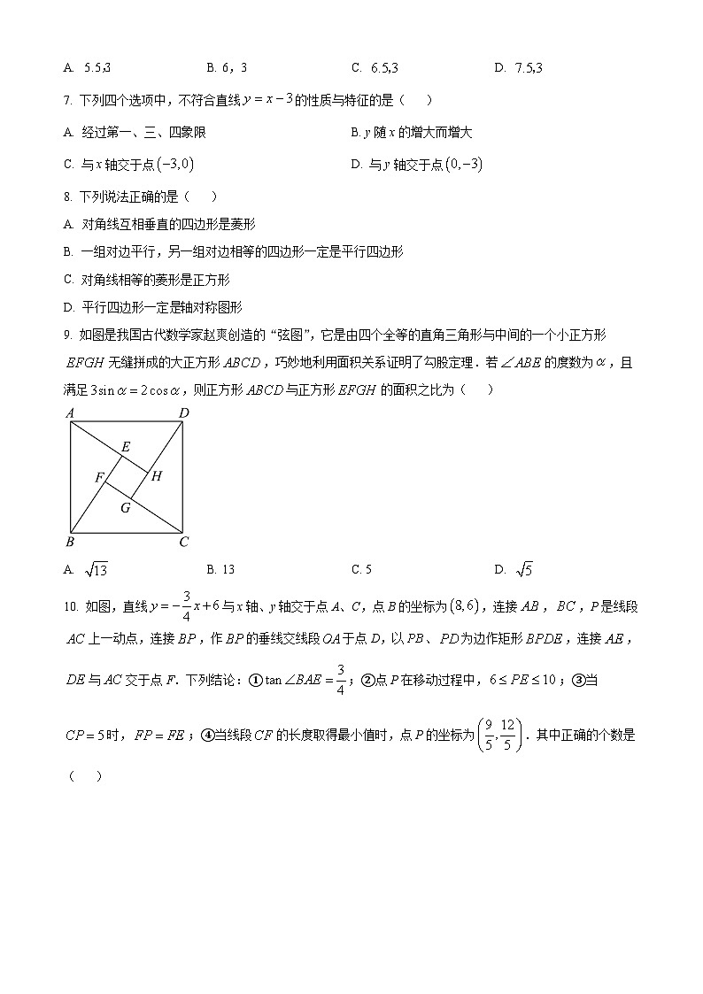 2024年江苏省无锡市经开区中考数学一模试题(学生版)第2页