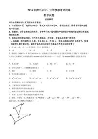 2024年江苏南通市崇川区、如皋市九年级中考二模数学试题