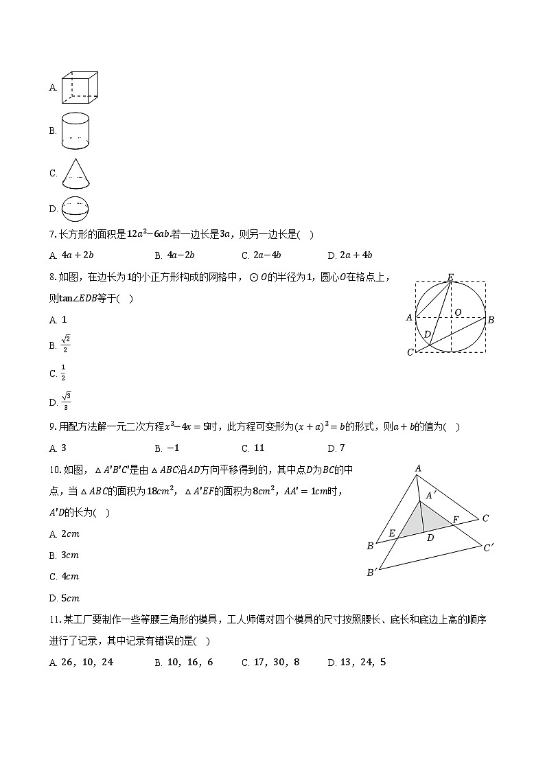 2024年河北省石家庄外国语学校中考数学二模试卷(含解析)02