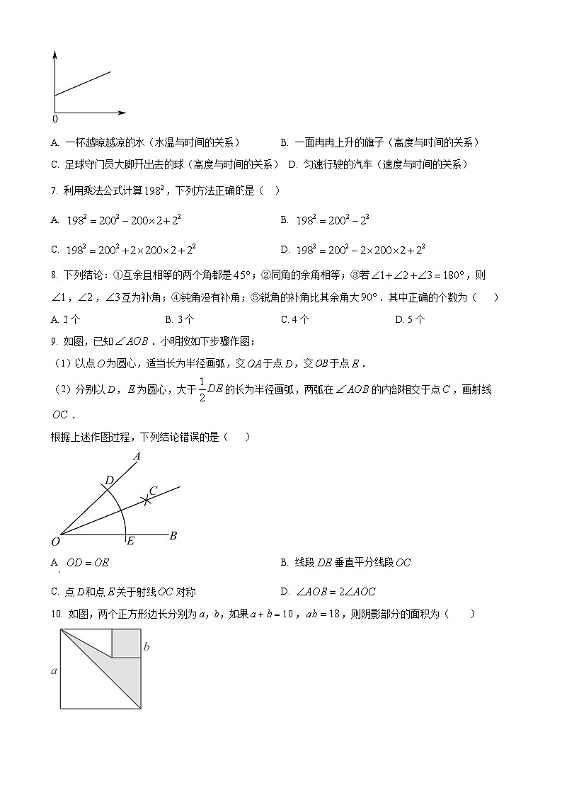 辽宁省辽阳市2023-2024学年七年级下学期期中数学试题(学生版)第2页
