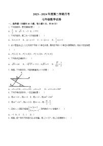 广东省惠州市惠城区华侨中学2023-2024学年七年级下学期第二次月考数学试题(无答案）
