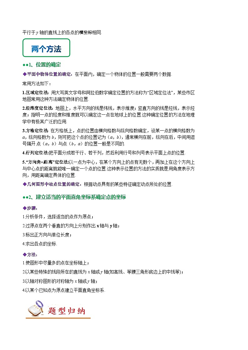第5章 平面直角坐标系知识梳理+热考题型-原卷版-2023-2024学年八年级数学上册同步精品课堂(苏科版)第3页