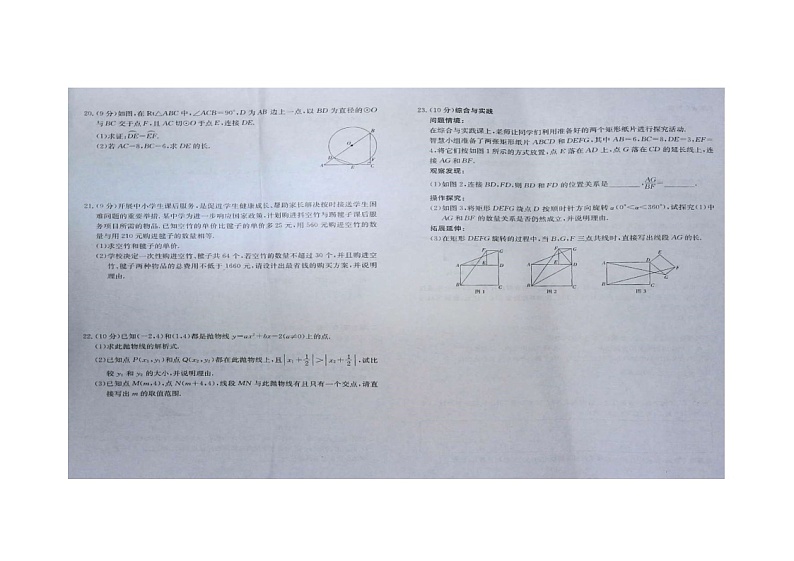 2024年河南省周口市商水县商水县希望初级中学九年级中考三模数学试题第3页
