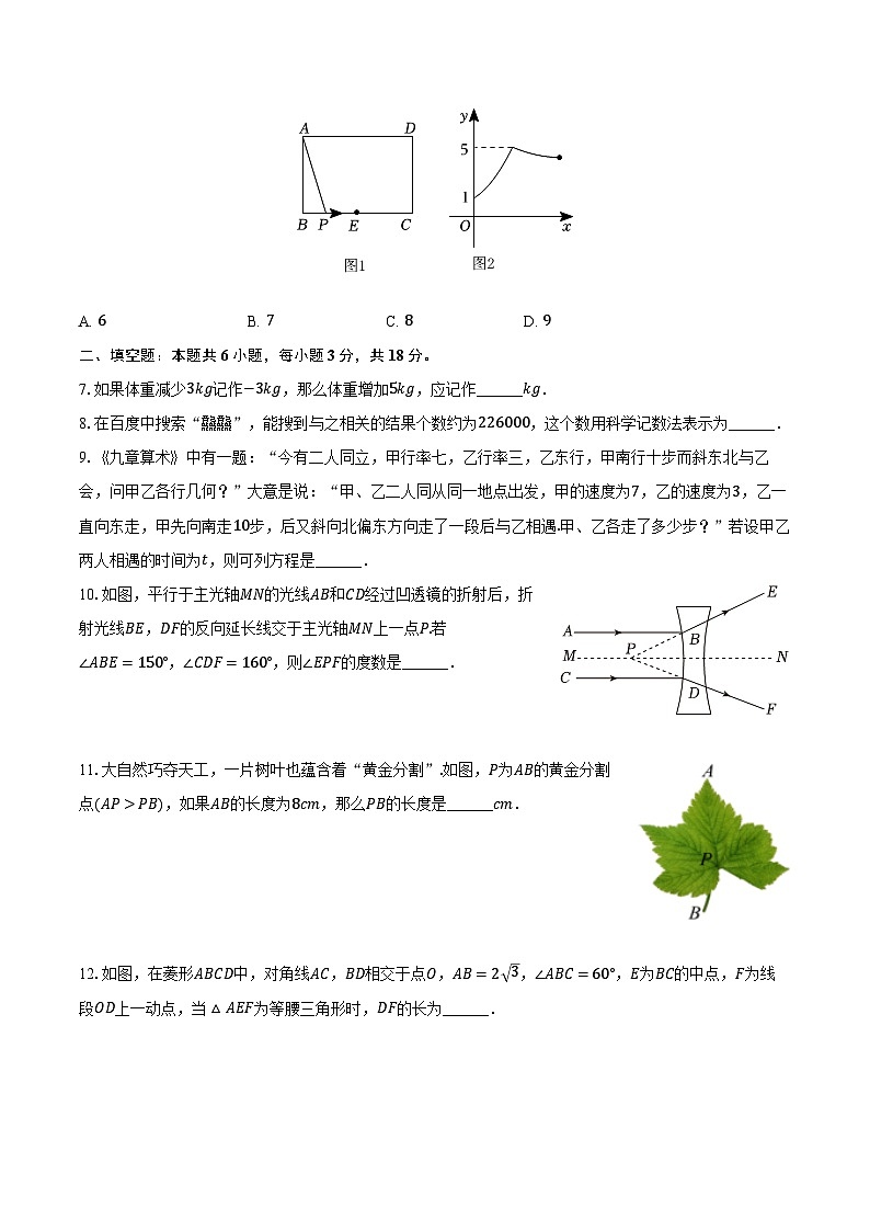 2024年江西省九江市瑞昌市中考数学模拟试卷(含解析)02