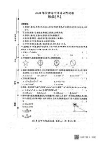 2024长沙中考适应性考试数学试卷八
