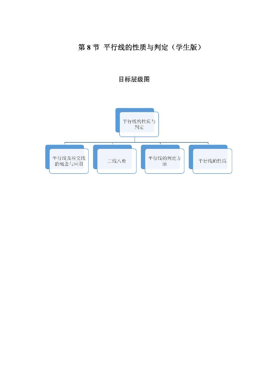 2023-2024学年北师版七年级数学成都地区寒假专题作业 第8节 平行线的性质与判定（含答案）