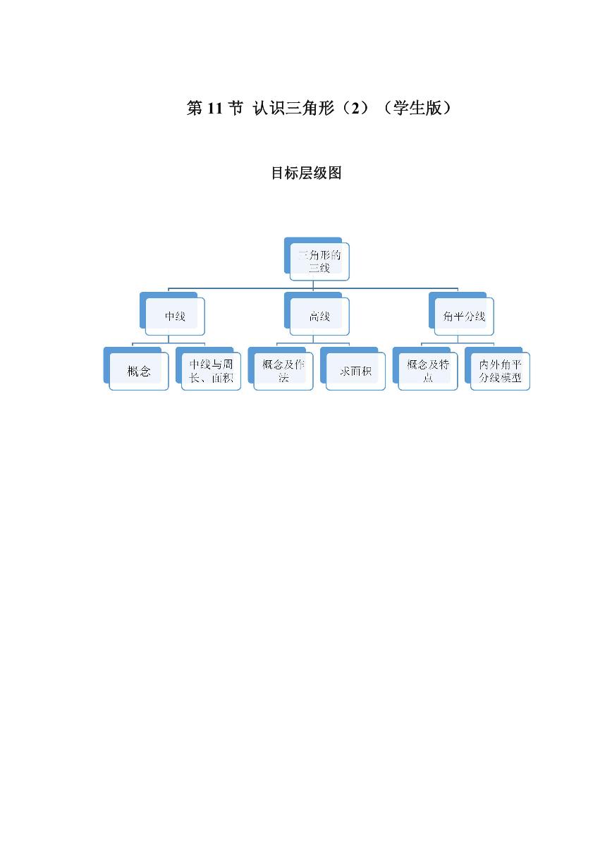 2023-2024学年北师版七年级数学成都地区寒假专题作业 第11节 认识三角形（二）（含答案）