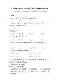 河北省唐山市2020-2021学年七年级下学期期末数学试题