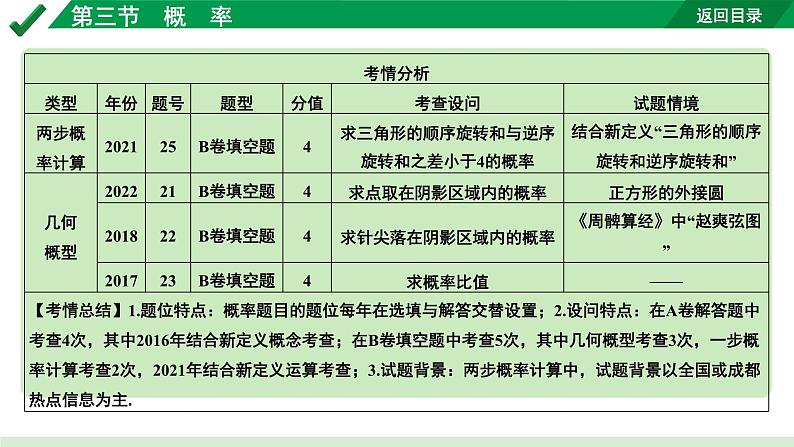 2024成都中考数学第一轮专题复习之第八章 第三节 概 率 教学课件04
