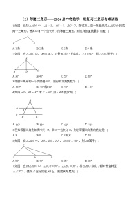 （2）等腰三角形——2024届中考数学一轮复习三角形专项训练(含答案)