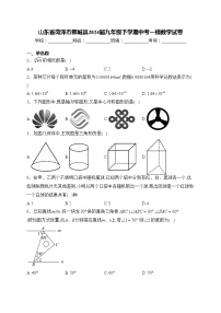 山东省菏泽市鄄城县2024届九年级下学期中考一模数学试卷(含答案)