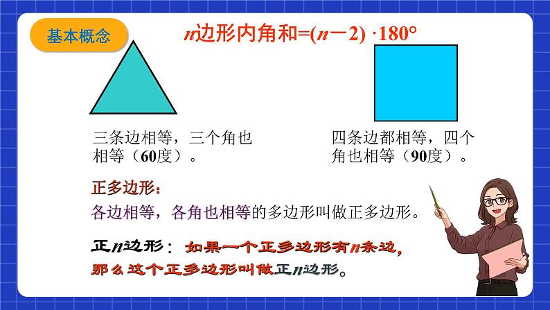 沪教版九年级数学下册27.6《正多边形与圆》(第1课时)课件第3页