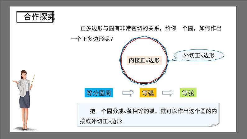 沪科版数学九年级下册24.6《正多边形与圆》( 第1课时)课件+教案05