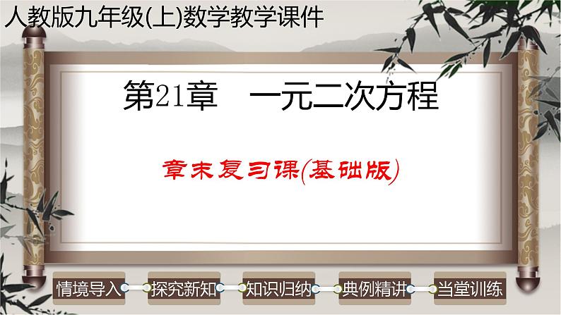 第21章 一元二次方程-章末复习课(基础版)课件第1页
