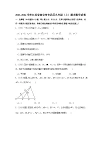2023-2024学年江苏省南京市玄武区九年级(上)期末数学试卷