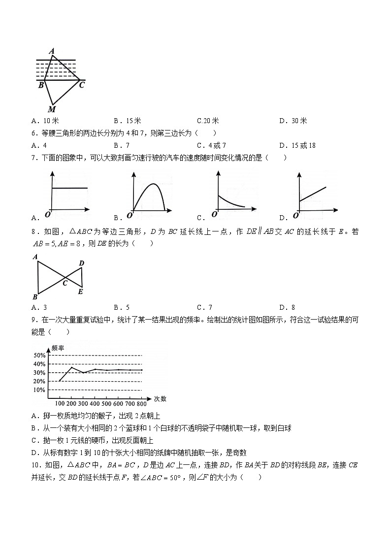 四川省成都市锦江区锦江区师一学校2023-2024学年七年级下学期期末数学试题(无答案)第2页