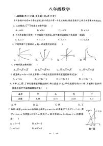 湖北省武汉市江岸区2023-2024学年八年级下学期期末考试数学试卷