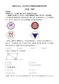 河南省郑州市新郑市2023-2024学年七年级下学期期末数学试题（原卷版+解析版）