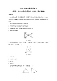 2024河南中考数学复习 全等、相似三角形的性质与判定 强化精练 (含答案)