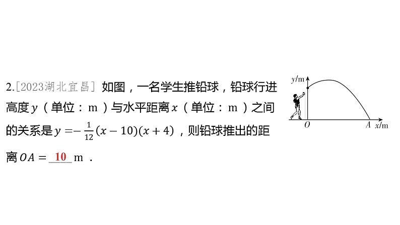 2024河南中考数学一轮知识点复习专题 二次函数的实际应用 课件第3页