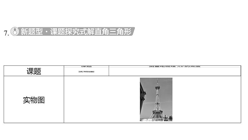2024河南中考数学一轮知识点训练复习专题 锐角三角函数及其应用 (课件)第7页
