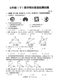 陕西省宝鸡市金台区2023-2024学年七年级下学期期末数学试题