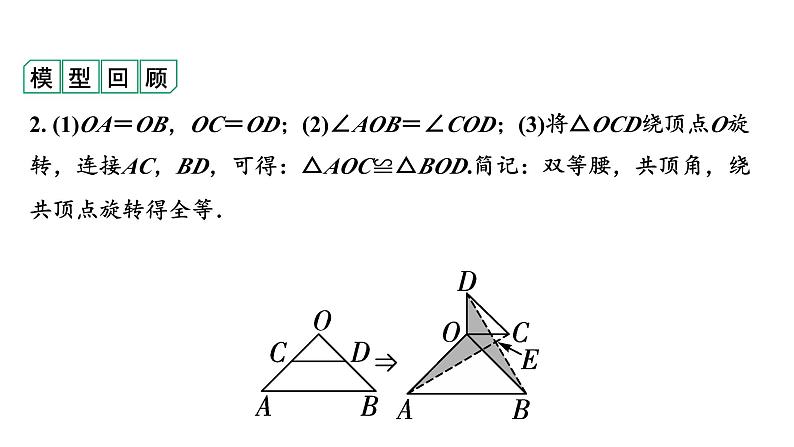 2024河南中考数学专题复习第三部分 题型二 微专题4 手拉手模型 课件第4页
