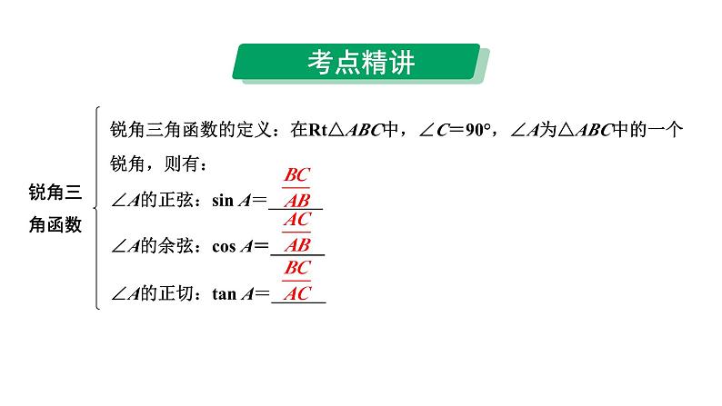2024河南中考数学专题复习第四章 第六节 课时1 可解三角形 课件第3页