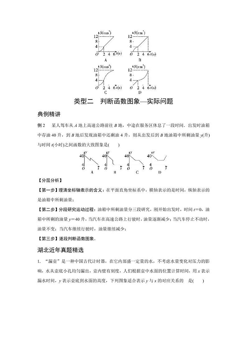 2024湖北中考数学二轮专项训练 题型一 函数图象的分析与判断 (含答案)第2页
