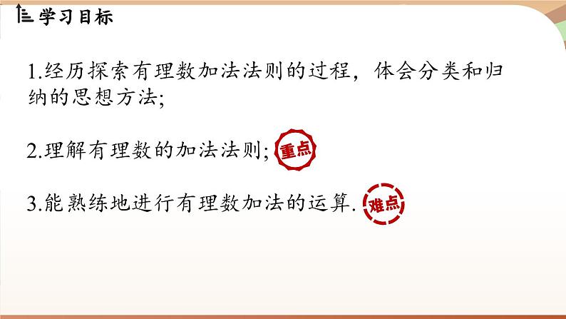 2.2 有理数的加减运算课时1 课件2024—-2025学年北师大版数学 七年级上册第2页