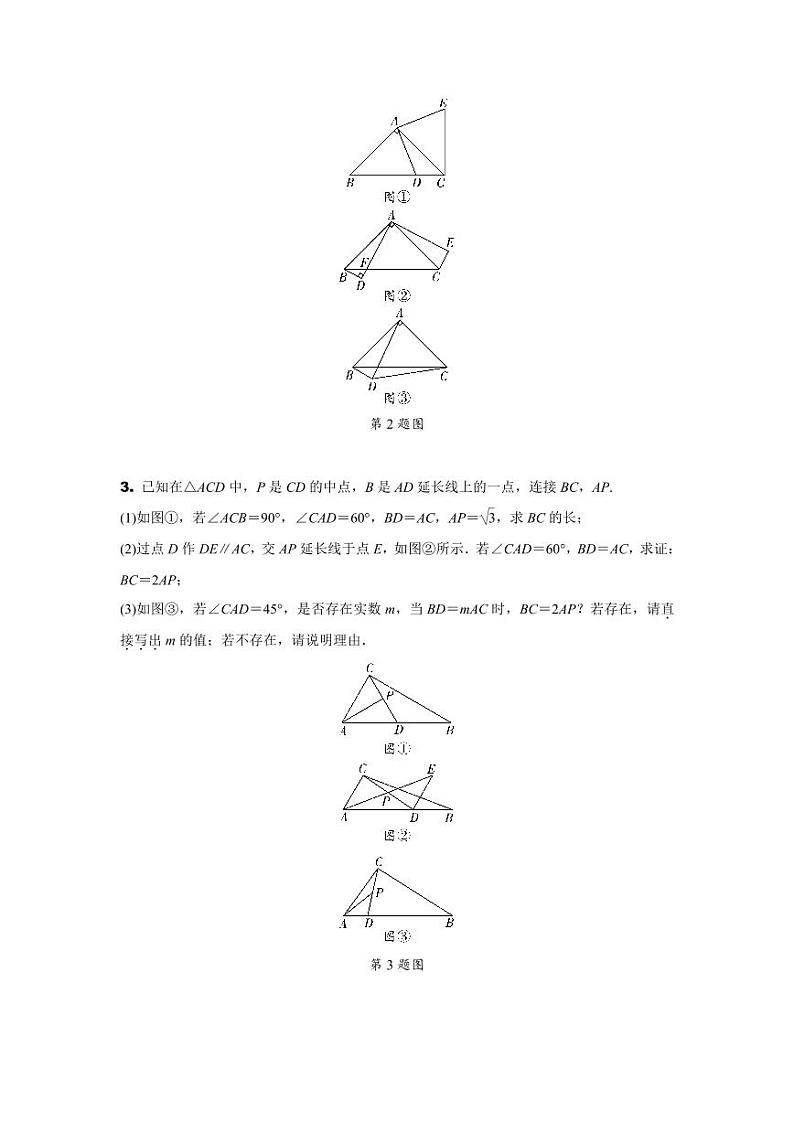 2024内蒙古中考数学二轮专项训练 题型十二 几何综合题(含答案)第2页