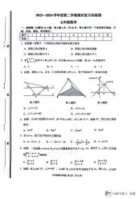山东省淄博市高青县2023-2024学年七年级下学期7月期末考试数学试题