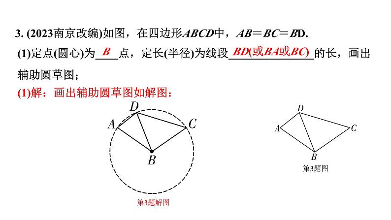 2024内蒙古中考数学一轮知识点复习 微专题 辅助圆问题(课件)04