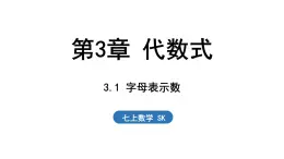 3.1 字母表示数 课件--2024-2025学年苏科版七年级数学 上册