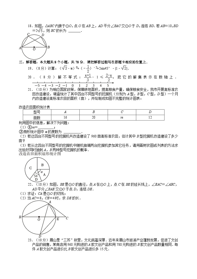 2024年四川省眉山市中考数学试卷【含解析】03
