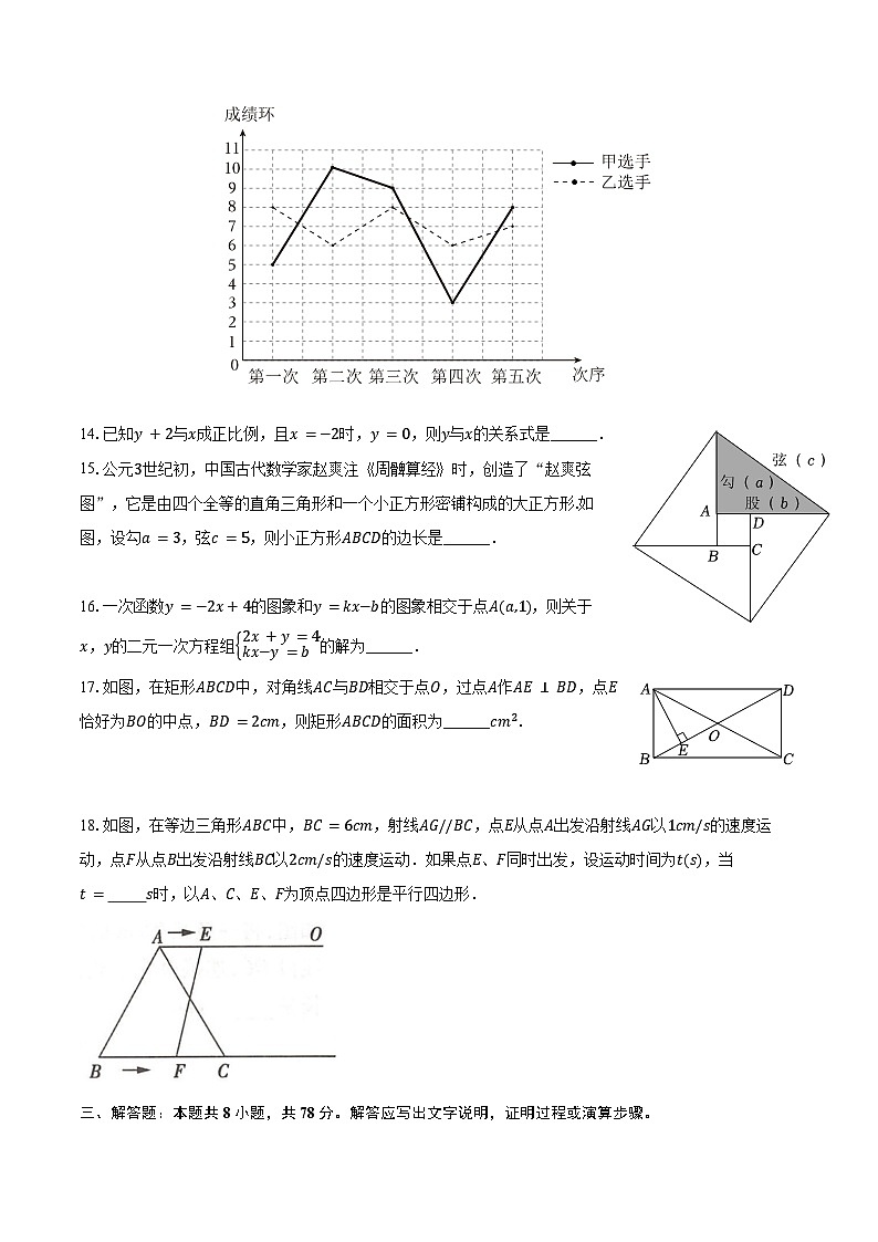 2023-2024学年重庆市梁平区八年级(下)期末数学试卷(含解析)第3页
