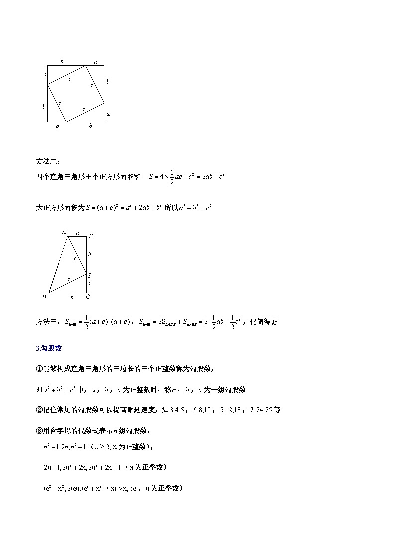 第三章 勾股定理(知识归纳+题型突破)(原卷版)第2页