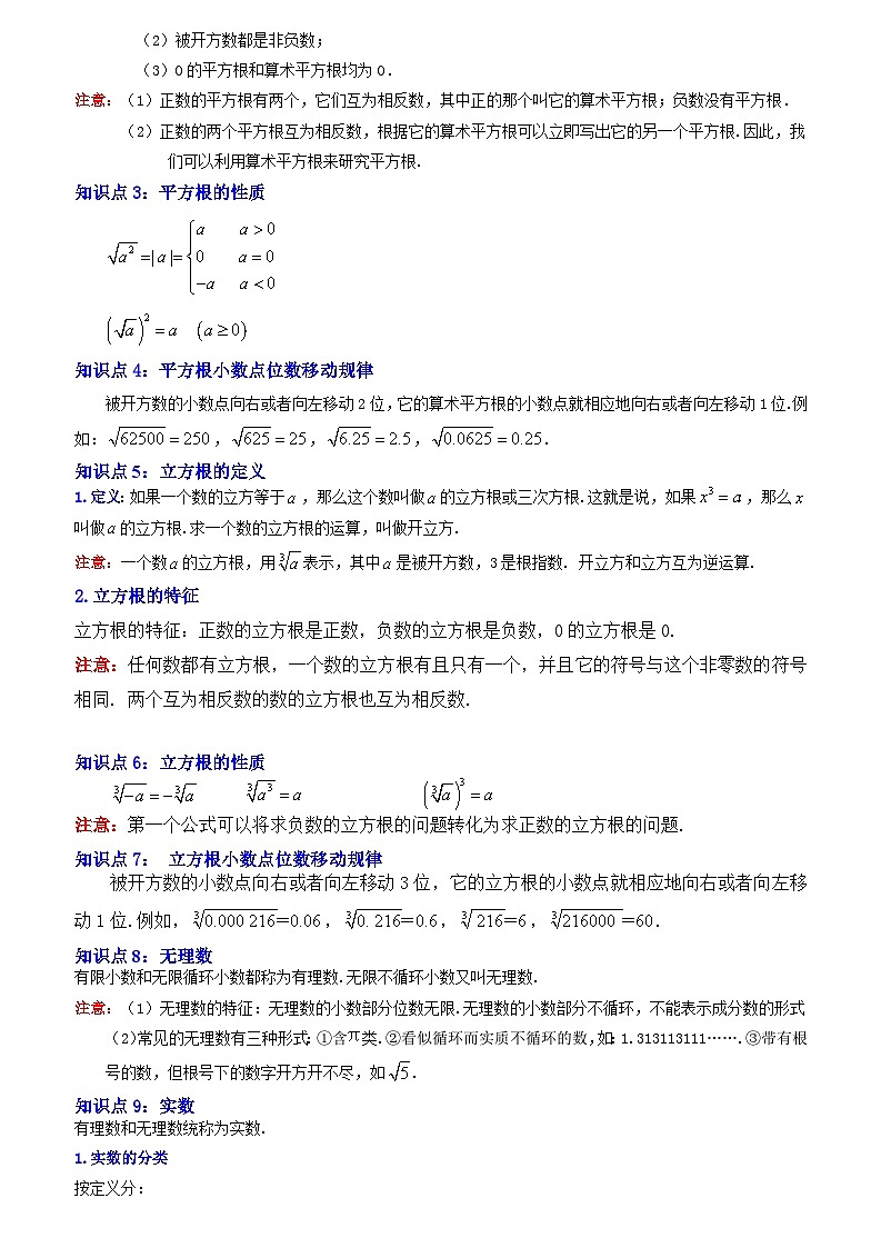 专题04 实数(知识串讲+热考题型+真题训练)(原卷版+解析版)-【学霸满分】2023-2024学年八年级数学上册重难点专题提优训练(苏科版)02