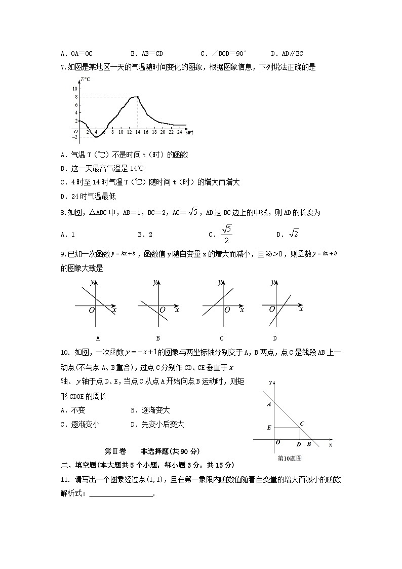 山西省吕梁市交城县2023-2024学年八年级下学期期末考试数学试题第2页